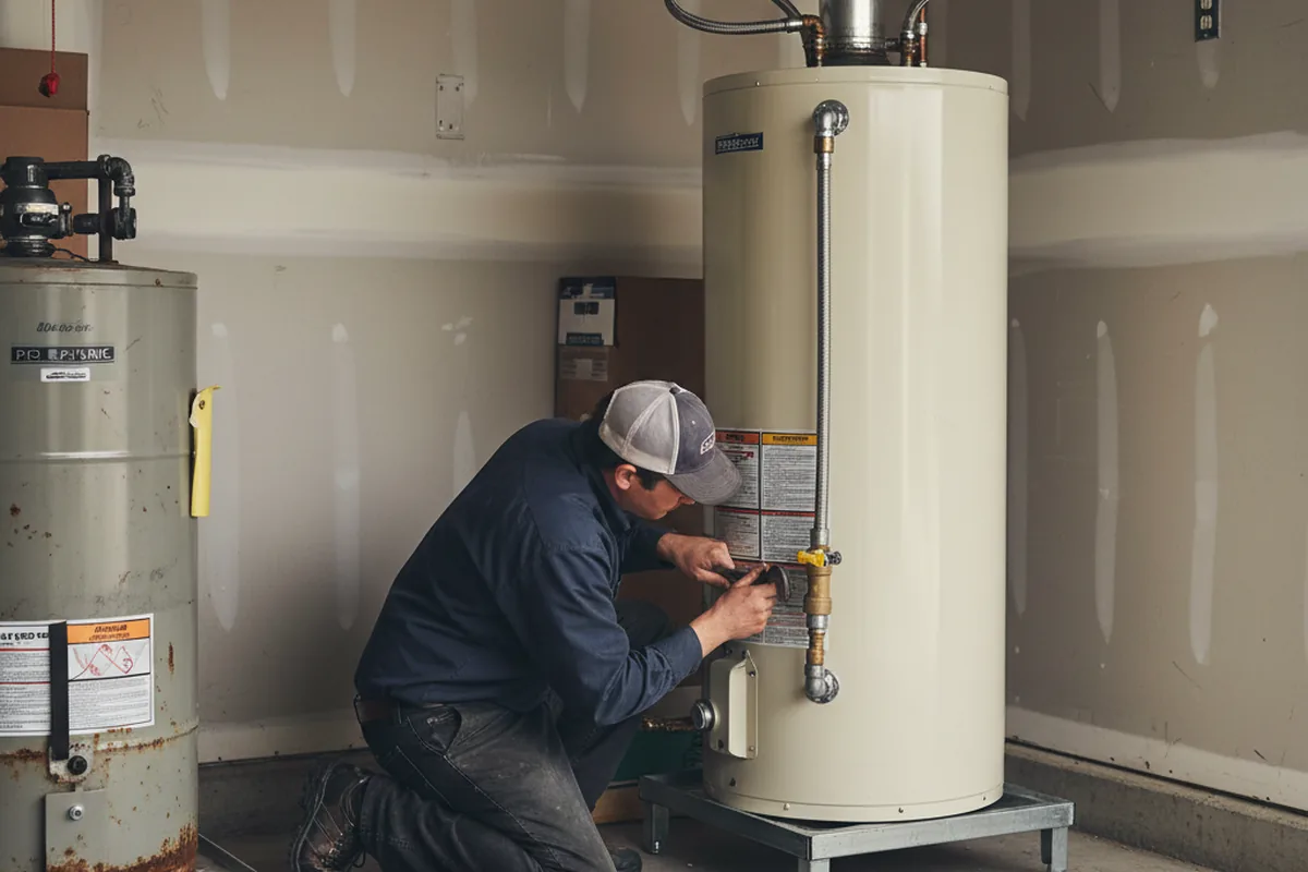 Water heater and shutoff valve replacement in Edwardsburg
